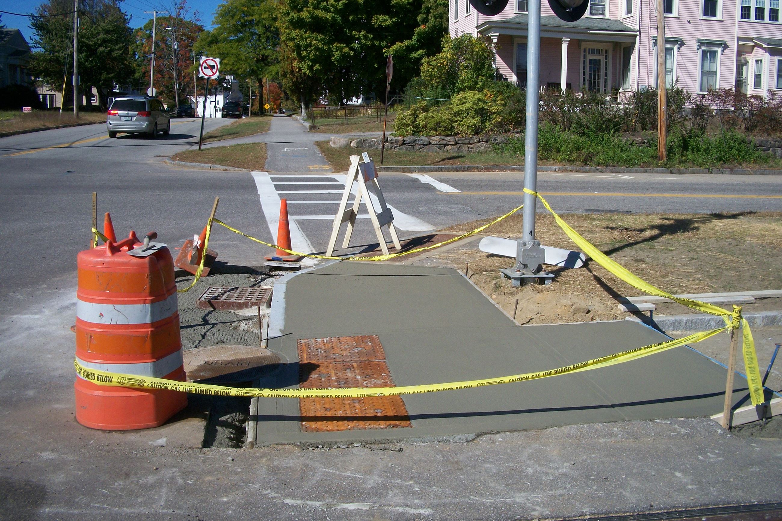 Freshly Poured Sidewalk