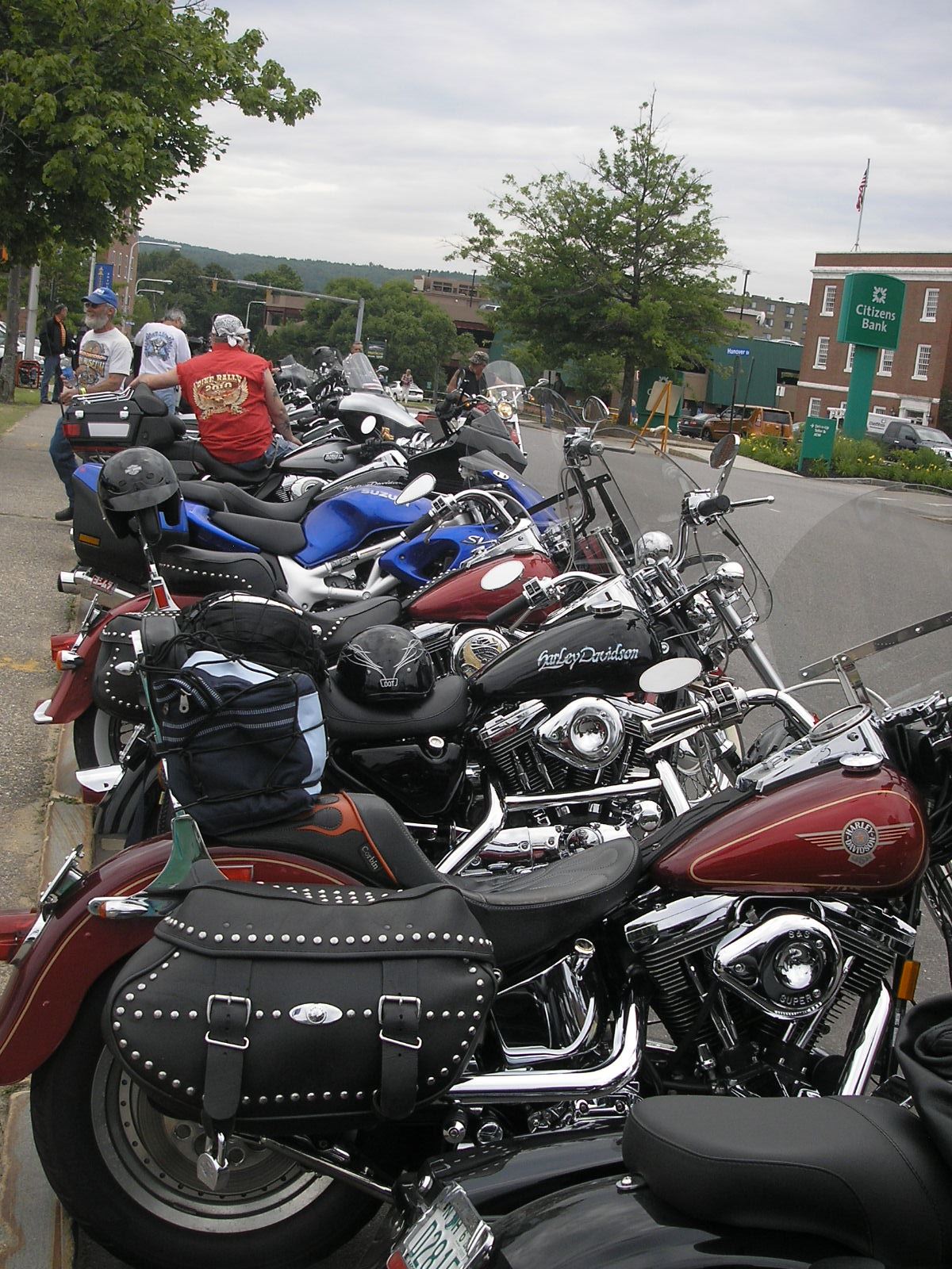 A look at some of the motorcycles parked along Beacon Street, 2010