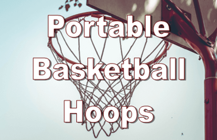 Portable basketball hoops
