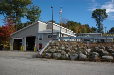Street view of the Weirs Community Center and the Weirs Fire Station from Lucerne Ave.